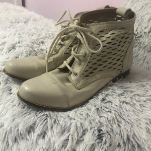 Off-White Lace Up Boots